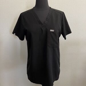 Figs Women's‎ Technical Collection Size Small Black Pocket Medical Scrubs